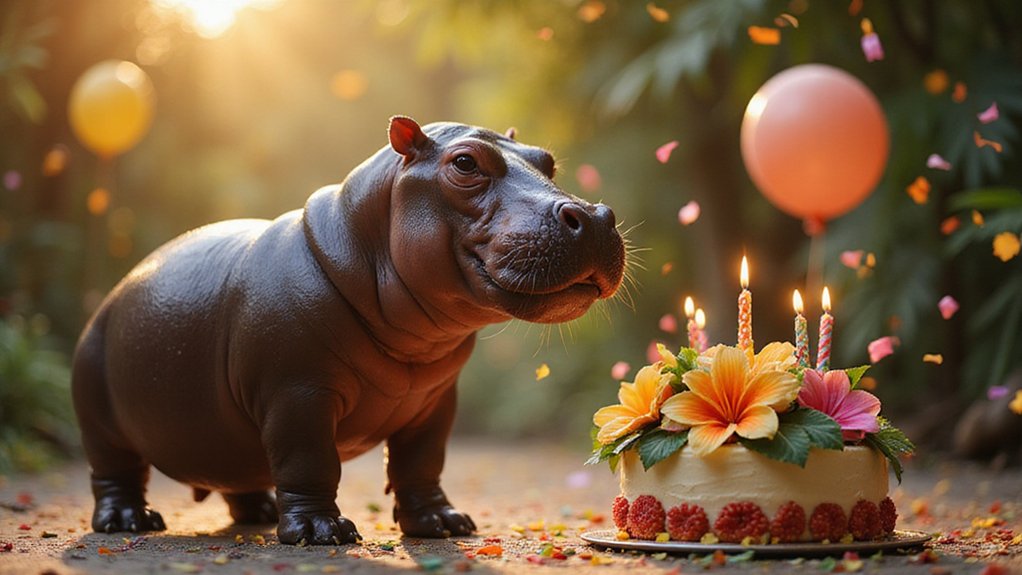 pygmy hippo birthday celebration